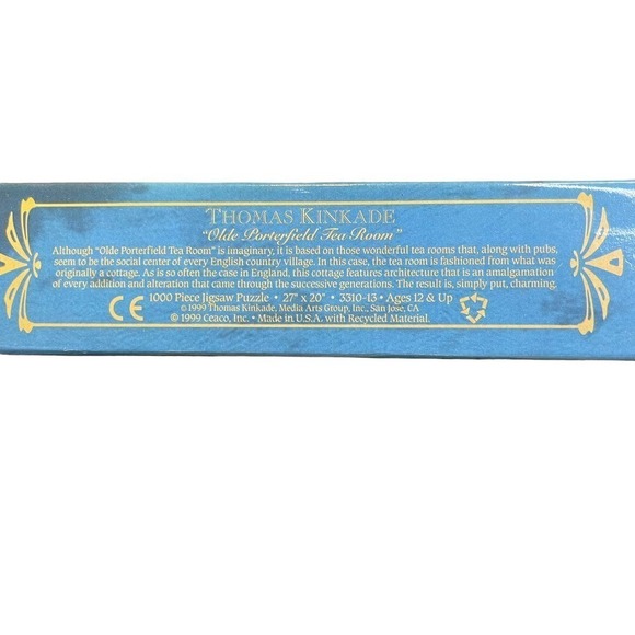 Thomas Kinkade 1000 PC Puzzle Olde Porterfield Tea Room SEALED 1999 VTG - Picture 7 of 10